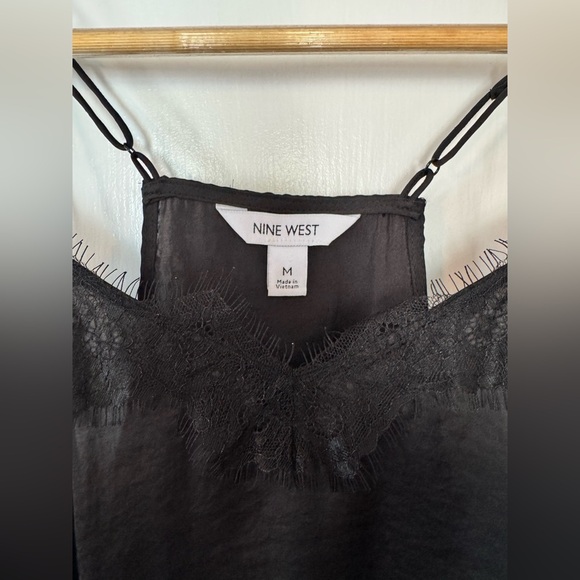 NWOT Nine West Black Lace Trim Camisole - Picture 5 of 9